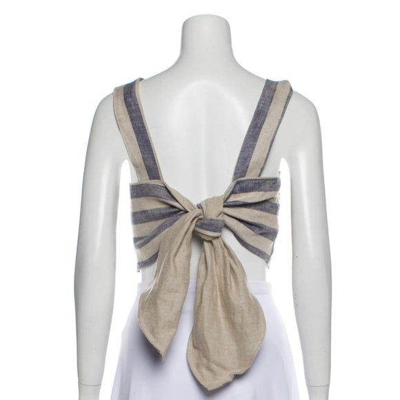 Minimalist Striped Square Neckline Crop Top - Picture 3 of 4